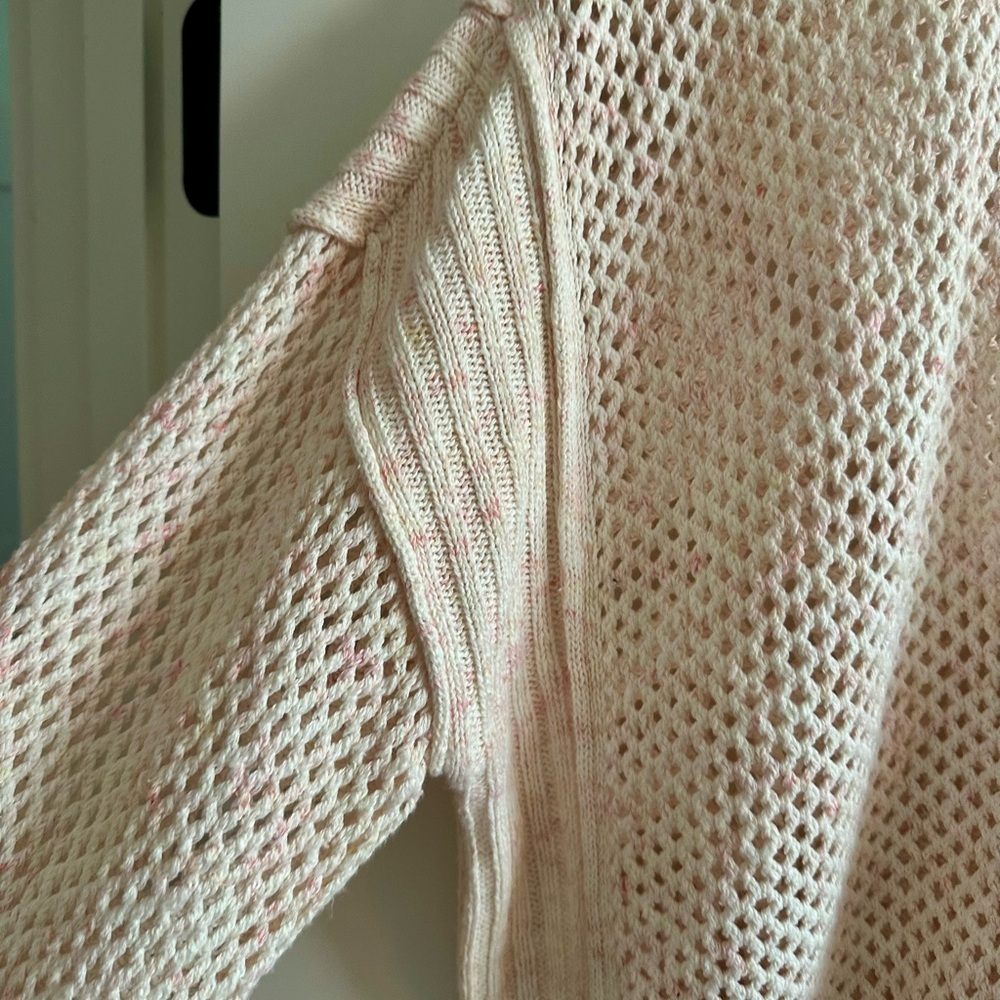 Pilcro open weave beach cardigan. Button front. Sz xs - Picture 2 of 6